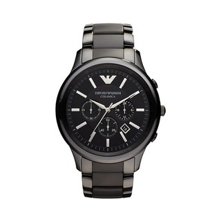 Original Emporio Armani Ceramica Choronograph Black Dial Watch AR1451