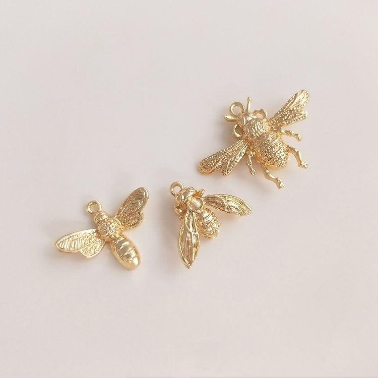 จี้ 14K Gold-Packed Color-Preserve Little Bee Handmade diy