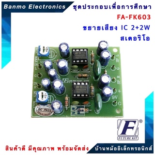 FUTURE KIT FA603-FK603-วงจรขยายเสียงIC 2+ 2W สเตอริโอ FA603-FK603