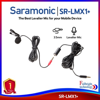 Saramonic SR-LMX1+ The Best Lavalier Mic for your Mobile Device ไมค์บันทึกเสียง มีสายต่อยาว 4 เมตร รับประกันศูนย์ไทย 1 ปี