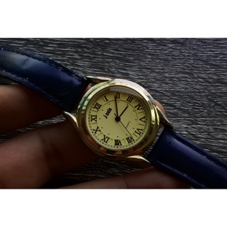 นาฬิกา Vintage มือสองญี่ปุ่น J- Axis Quartz Unisexตัวเลขโรมัน ของแท้ 100% เปลี่ยนถ่านใหม่แล้ว ใช้งานได้ปกติ สภาพดี 35mm