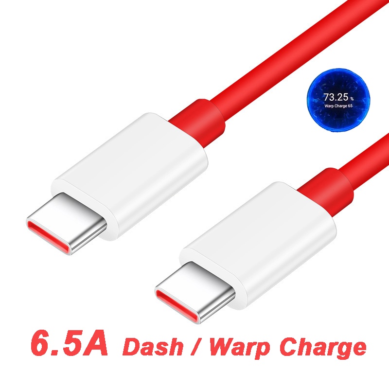 65W OnePlus 8T Warp สายชาร์จ 6.5A USB-C Dash สายชาร์จสําหรับ One Plus 9 Pro 9R 8T + 5G 1 + 8 Pro Nor
