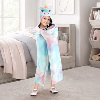 ผ้าห่มคลุมลายยูนิคอนแฟนซี Dreamstreet unicorn hooded throw Ai-market