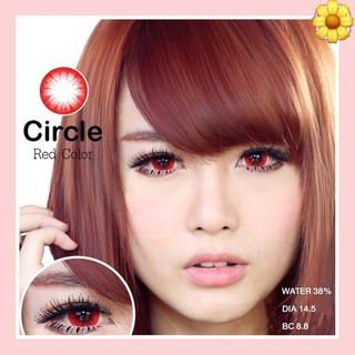 Circle Red (2) บิ๊กอาย สีแดง แดง ไม่ตัดขอบ ตาโต เปรี้ยว แฟนซี Pretty Doll Contact Lens Bigeyes คอนแทคเลนส์ ค่าสายตา ตาผี