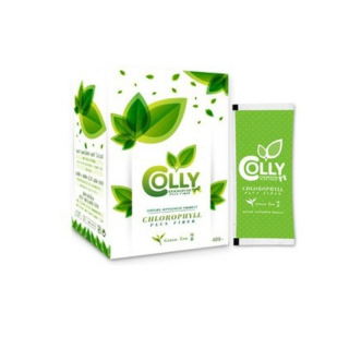 Colly Chlorophyll Plus Fiber คอลลี่ คลอโรฟิลล์ พลัส ไฟเบอร์ ด้วยสารสกัดคลอโรฟิลล์ กลิ่นหอมชาเขียว 1 กล่อง 15 ซอง