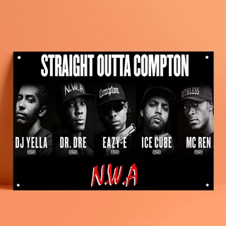 N.w.a โปสเตอร์โลหะดีบุก ลายวงร็อค สไตล์วินเทจ สําหรับตกแต่งผนังบ้าน Rr60 FNGT