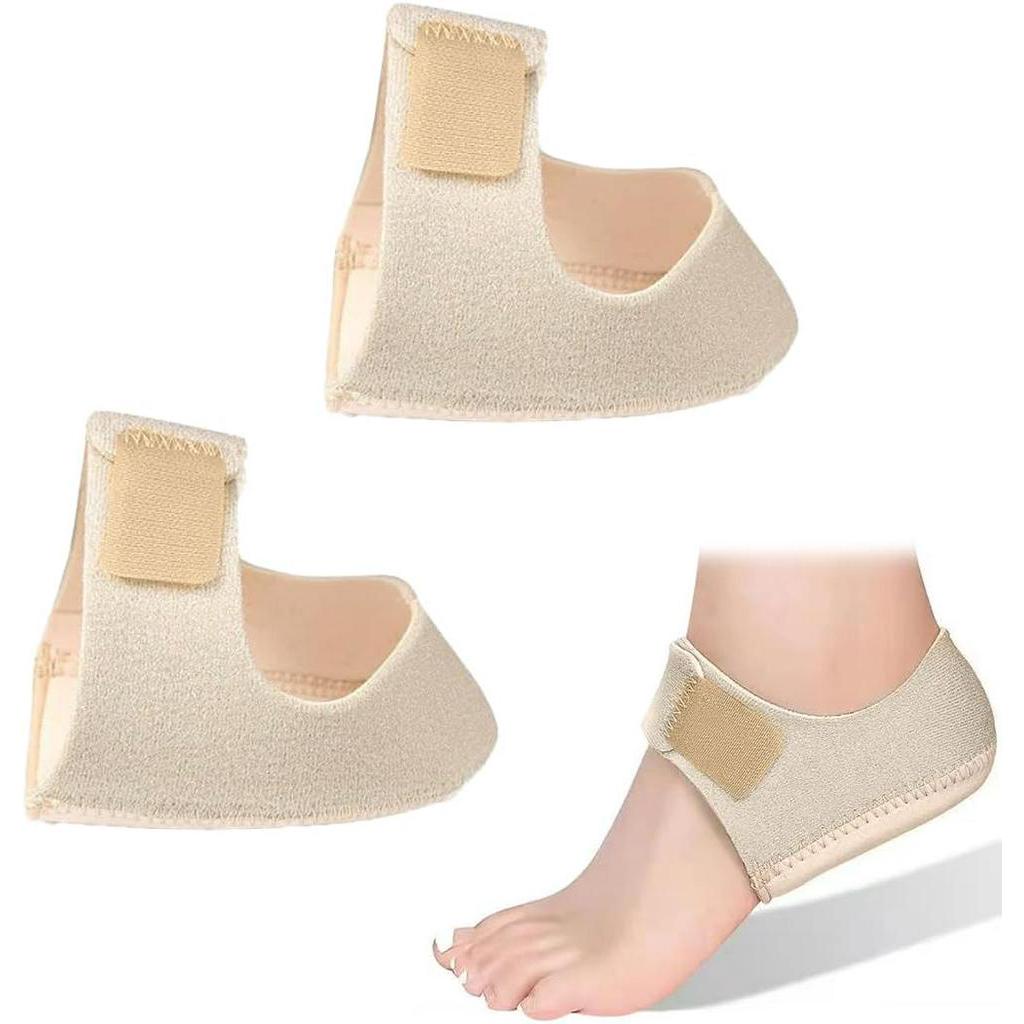 เบาะรองส้นเท้า, ตัวป้องกัน 2 ชิ้น Plantar Fasciitis แผ่นรองส้นเท้า ถ้วยส้นเท้า รองรับส้นเท้าระบายอากาศแบบปรับได้