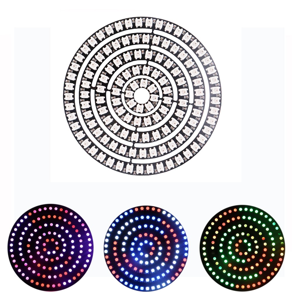 Xnbada WS2812b แหวน LED แอดเดรส 8/16/24/35/45Leds 5050 RGB LED Diode แหวนสี IC LED ในตัว