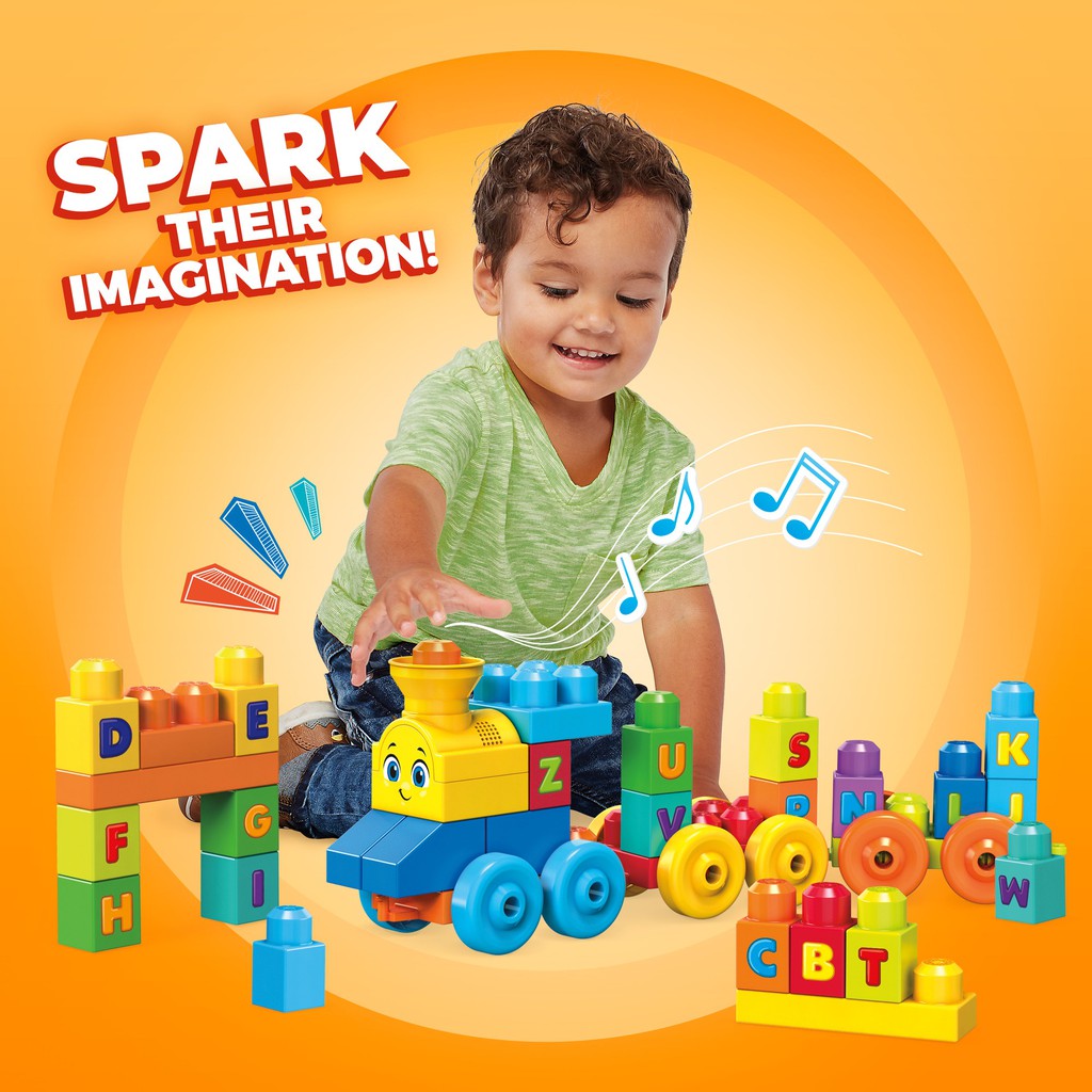 Mega Bloks First Builders FWK22 ABC Musical Train (50 Pcs) ตัวต่อขนาด ...
