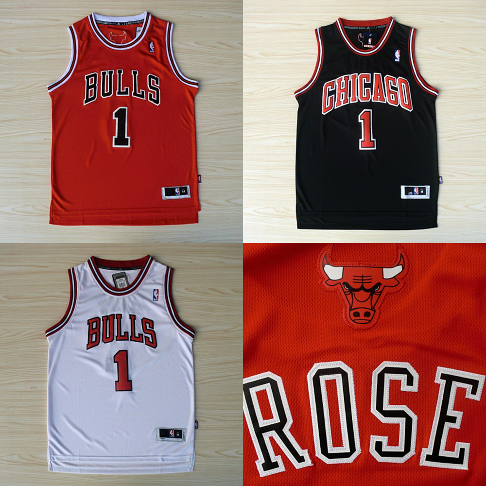 เสื้อบาสเก็ตบอล Chicago Bulls No.1 Derrick Rose