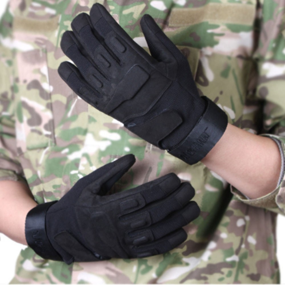 ***รุ่นเต็มนิ้ว*** Tactical gloves ถุงมือยกน้ำหนัก ฟิตเนส กลางแจ้ง ขับมอเตอร์ไซร์ Fitness Glove outdoor