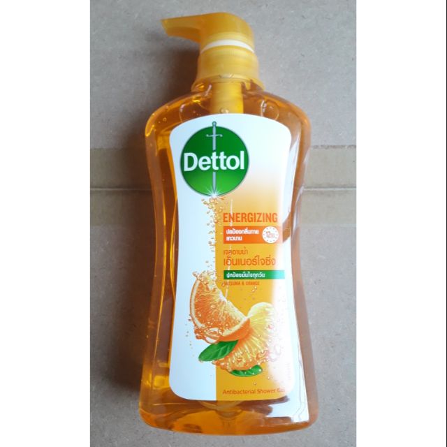 Dettol Shower Gel Energizing สบู่เหลว เดทตอล แอนตี้แบคทีเรีย ขวดปั๊ม 500ml. เจลอาบน้ำ Antibacterial ครีมอาบน้ำ สบู่ ล้าง