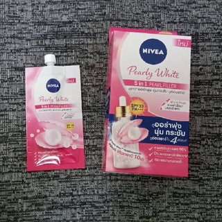 นีเวีย เพิร์ลลี่ ไวท์ ไวท์เทนนิ่ง เดย์ เฟส ครีม Nivea Pearly White Whitening Day Face Cream SPF33 PA+++ 7ml x 6