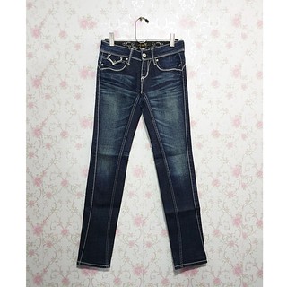 Nuve Jeans (J-293) กางเกงยีนส์ผ้ายืด มือสอง เอวต่ำ ไซด์ S