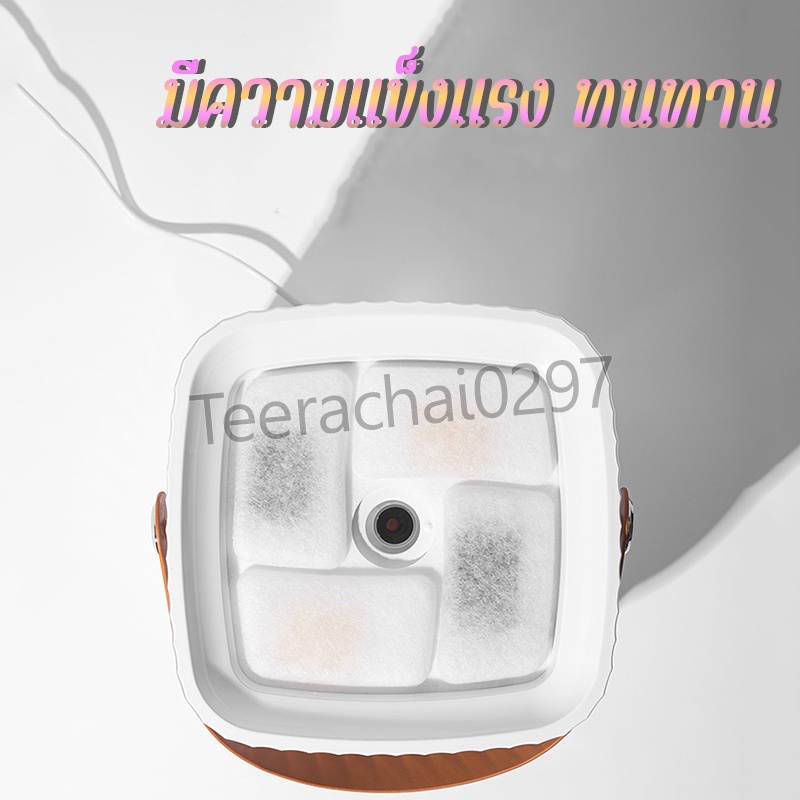 น้ำพุแมว น้ำพุน้องหมา น้ำพุสัตว์เลี้ยง มีใส่กรองน้ำ กรองน้ำสำหรับสัตว์เลี้ยง แบบใส น้ำพุแมวสัตว์เลี้ยง ราคา ถูกที่สุด ดีลบีเคเค แกลเลอรีภาพที่ 7
