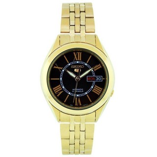 Seiko 5 Sports Automatic นาฬิกาข้ิอมือผู้ชาย Gold/Black สาย สแตนเลส รุ่น SNKL40K1