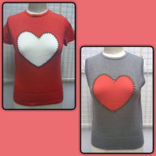 มีหลายไซส์ โปรโมชั่นต้อนรับวาเลนไทน์ เสื้อยืดแขนสั้น ผ้าคอตตอล ลายหัวใจ