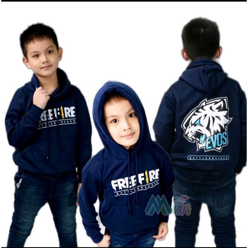 Hodie เสื้อกันหนาว ลาย Free Fire Age 3-12th Evos Free Fire สําหรับเด็ก