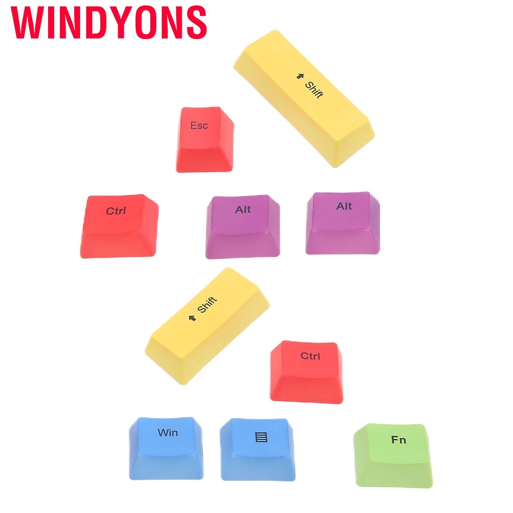 Windyons ฝาครอบคีย์บอร์ด Pbt กันน้ําหลายสีสันสําหรับแป้นพิมพ์ #8