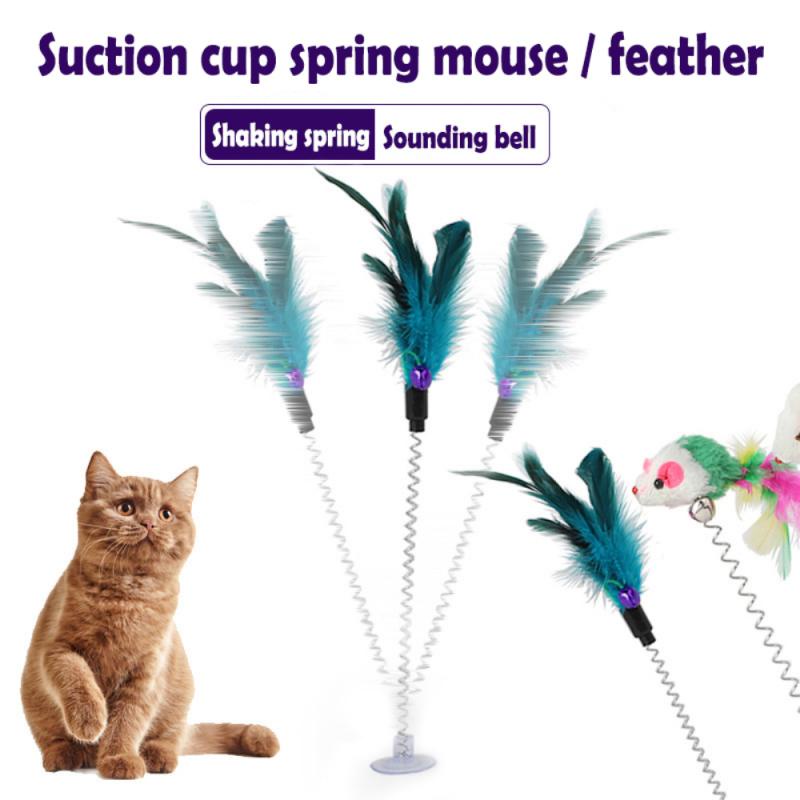 Pet Cat Toys False Mouse Spring Stick Mini Funny Playing Toys For Cats ...