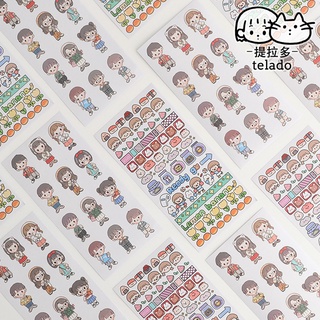 สติกเกอร์ ลายการ์ตูน Telado น่ารัก สําหรับตกแต่งไดอารี่ Diy จํานวน 1 ชิ้น