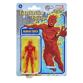 Hasbro Marvel Legends Series Human Torch Retro 375 Collection Action Figure หุ่นโมเดลฟิกเกอร์ ฮิวแมน ทอร์ช ขนาด 3.75นิ้ว