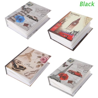 BLACK 100 Pictures Pockets Photo Album Interstitial Photos Book Case Kid memory Gift