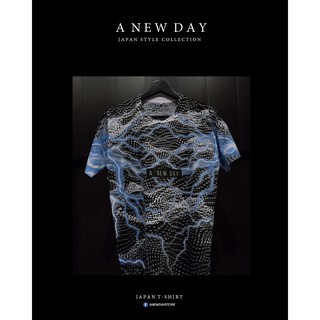 A NEW DAY NO : 075  เสื้อสกรีนเต็มตัว ลาย สายฟ้า ใส่ได้ทั้ง หญิง และ ชาย