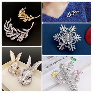 Brooch-2 เข็มกลัดติดเสื้อ เข็มกลัดเพชร CZ