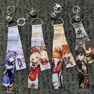 พวงกุญแจห้อยจี้การ์ตูน Game Genshin Impact Streamer Pendant Keychain Cosplay Mengpa Mondstadt Keychain Cartoon Keyrings Fans Jewelry