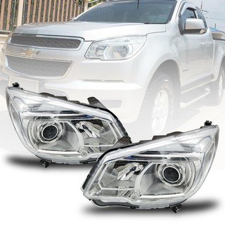 เสื้อไฟหน้า เสื้อไฟตา โปรเจคเตอร์ PROJECTOR เลนส์ใส รุ่น เชฟโรเลต โคโรลาโด CHEVROLET COLORADO ปี 2012 - 2016