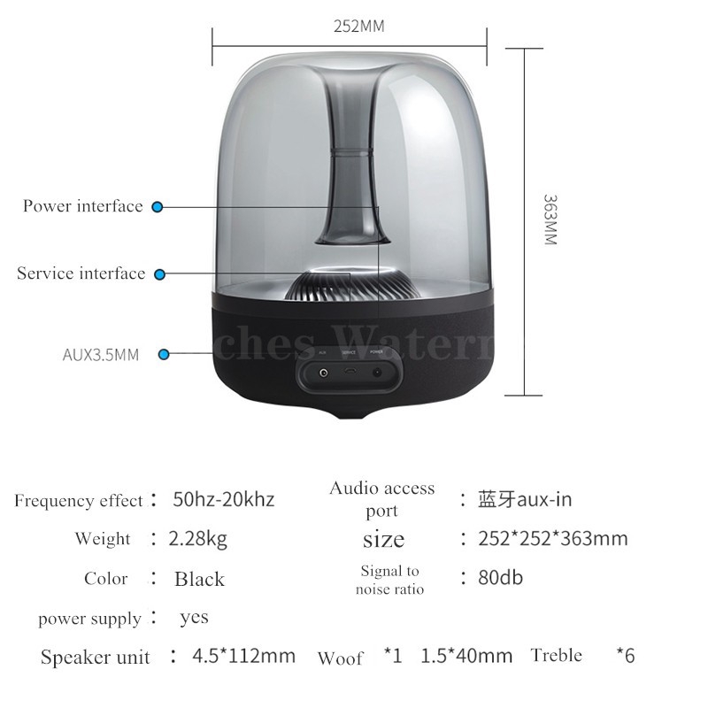 harman kardon aura studio 2 size