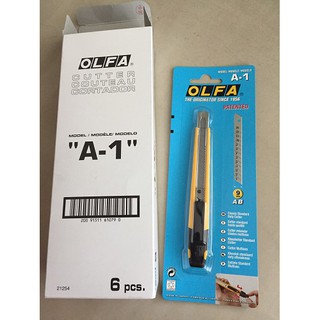 คัตเตอร์ OLFA A-1 แท้ 100% OLFA A1 (ยกกล่อง 6 ชิ้น)