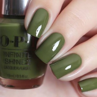 พร้อมส่ง OPI  Olive for green รหัส IS L64 รุ่น Infinite shine รุ่นฝาสีเงิน รุ่นกึ่งเจล โทนสีเขียว olive   แท้ 💯%