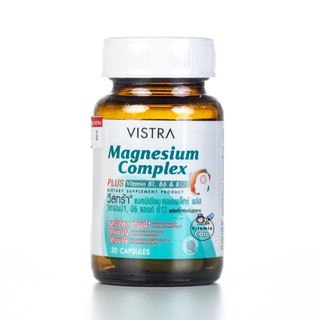 Exp.4/25 (30 แคปซูล) Vistra Magnesium Complex Plus Vitamin B1,6,12