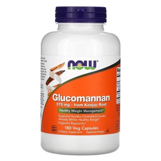 NOW Foods, Glucomannan, 575 mg, 180 Veg Capsules