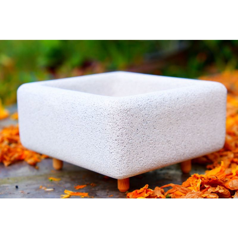 Katombimai กระถางรักษ์โลก ทรงเหลี่ยมยาว B013 #กระถาง กระถางต้นไม้ กระถางกระบองเพชร กระถางแคคตัส