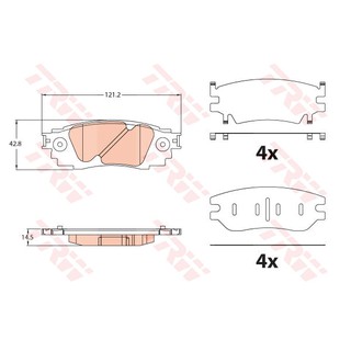 Girling ผ้าเบรคหน้าฮอนด้า HYUNDAI ,EXCEL 02-07 6108939-1/Tอะไหล่Honda ,อะไหล่ EXCEL