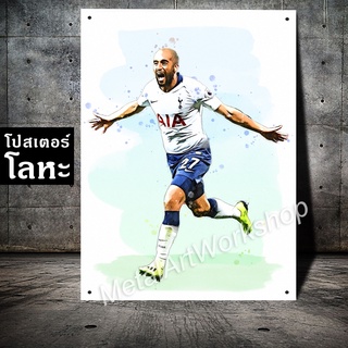 โปสเตอร์โลหะ ลูคัส มูร่า ทีมสเปอร์ Lucas Moura Spurs ภาพวาด สกรีนป้ายเหล็ก รูป ภาพ นักฟุตบอล ตกแต่ง ติดผนัง