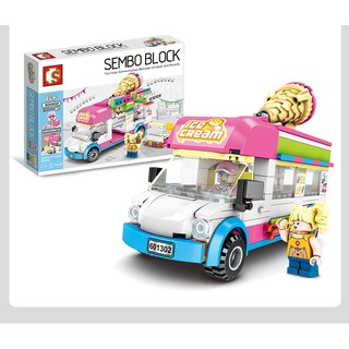 ProudNada Toys ของเล่นเด็ก ตัวต่อ ร้านไอศครีม S SEMBO BLOCK ICE CREAM 264+PCS 601302