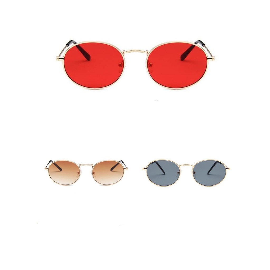 RB3547 แว่นกันแดดโลหะวงรีย้อนยุคตะวันตกผู้หญิง/ผู้ชาย