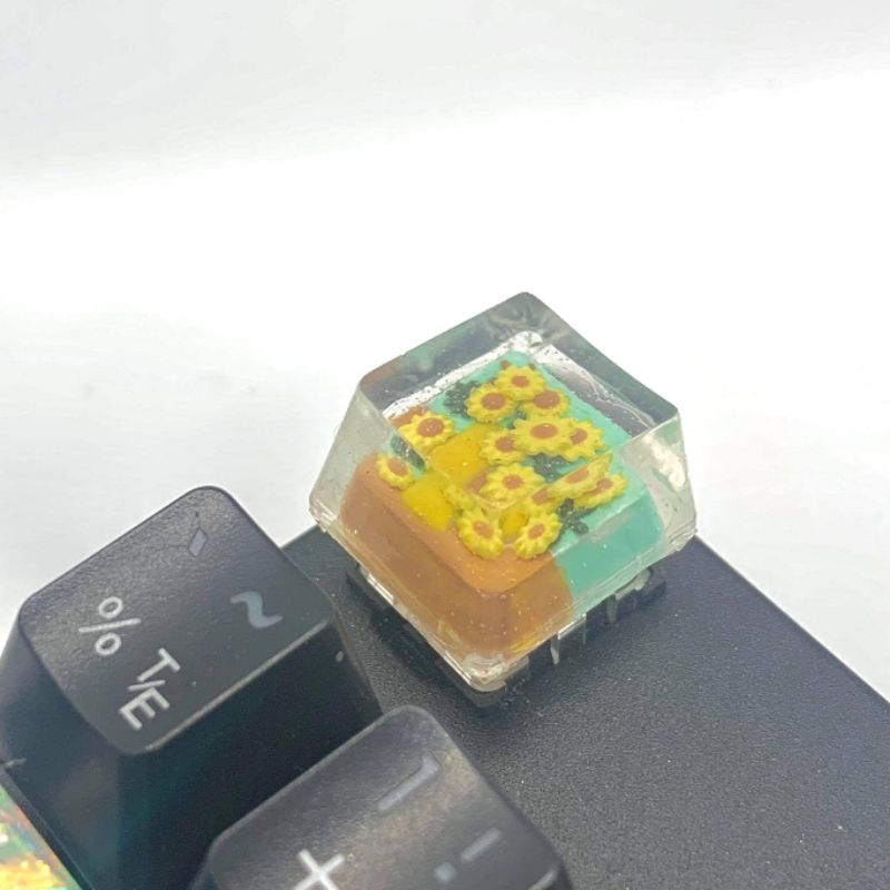 Sunflower keycaps resin คีย์แคปเรซิ่น