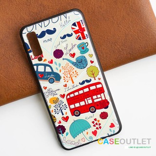 เคส A7 2018 ขอบยาง สกรีนลาย การ์ตูน เรืองแสง ในที่มึด