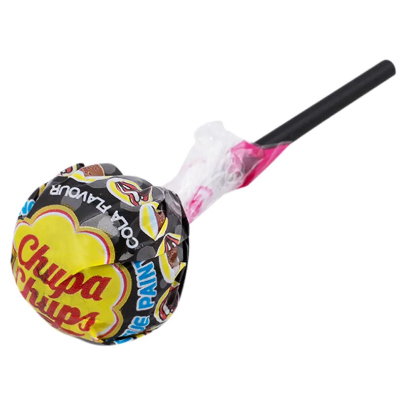 จูปาจุปส์ทังเพ้นท์เทอร์อมยิ้มรวมกลิ่นผลไม้และรสโคล่า 11กรัม Chupa Chups Tang Paint Lollipop with Mixed Fruit and Cola Fl