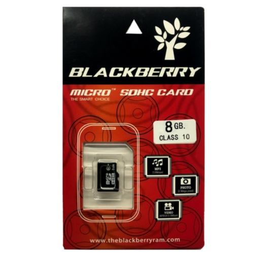 8GB Micro SD Card10 BLACKBERRY (48MBs,)