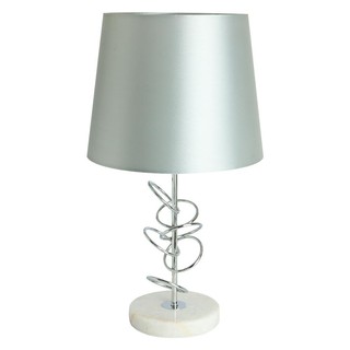 Table lamp TABLE LAMP CARINI CLASSIC MT5148 SILVER/WHITE The lamp Light bulb โคมไฟตั้งโต๊ะ ไฟตั้งโต๊ะ CARINI CLASSIC MT5