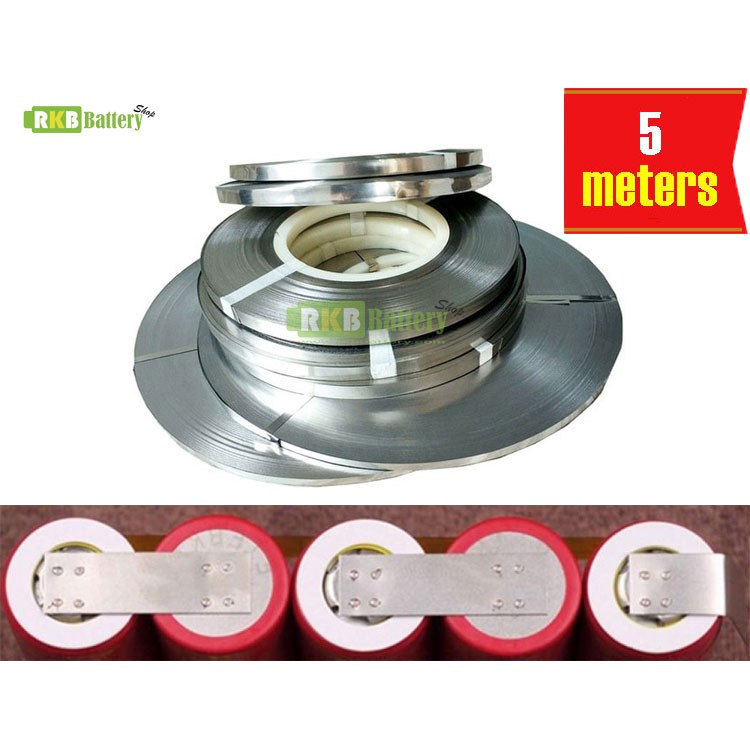 [พร้อมส่ง] 5 เมตร 18650 แผ่นนิกเกิลเชื่อมแบตเตอรี่ 1 แถว Nickel Strip Battery Pack Nickel Belt Nicke