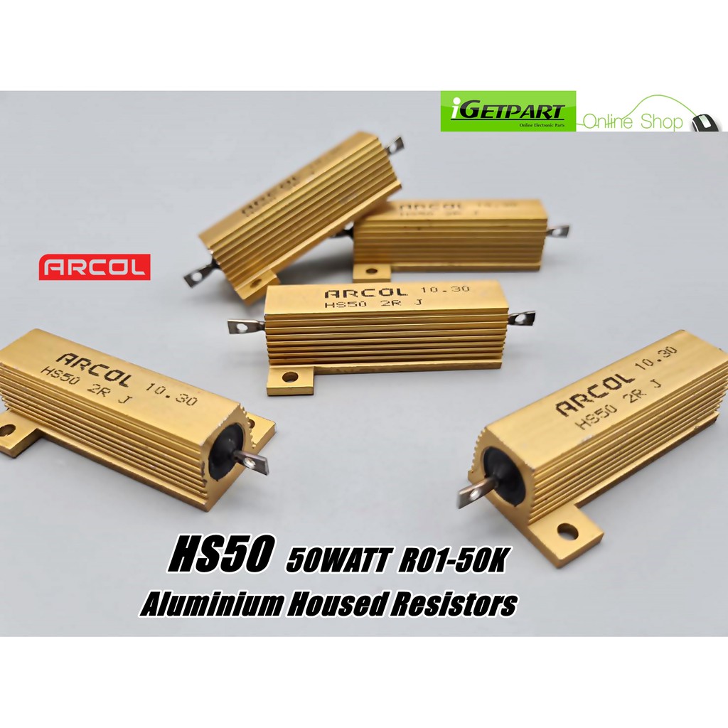 ตัวต้านทาน RESISTOR ALUMINIUM ARCOL HS50 R01-50K 50WATT