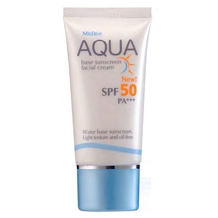 (ลดปิดร้าน) ครีมกันแดดสูตรน้ำ Mistine Aqua Base Sunscreen Facial Cream 20 g.