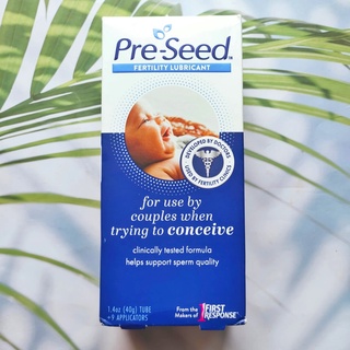 เจลหล่อลื่นสำหรับผู้ต้องการมีบุตร+หลอด Preseed Fertility Friendly Lubricant 40G (Pre Seed®) #Pre-Seed